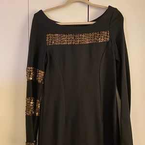 Raul Penaranda Black & Gold Holiday Dress